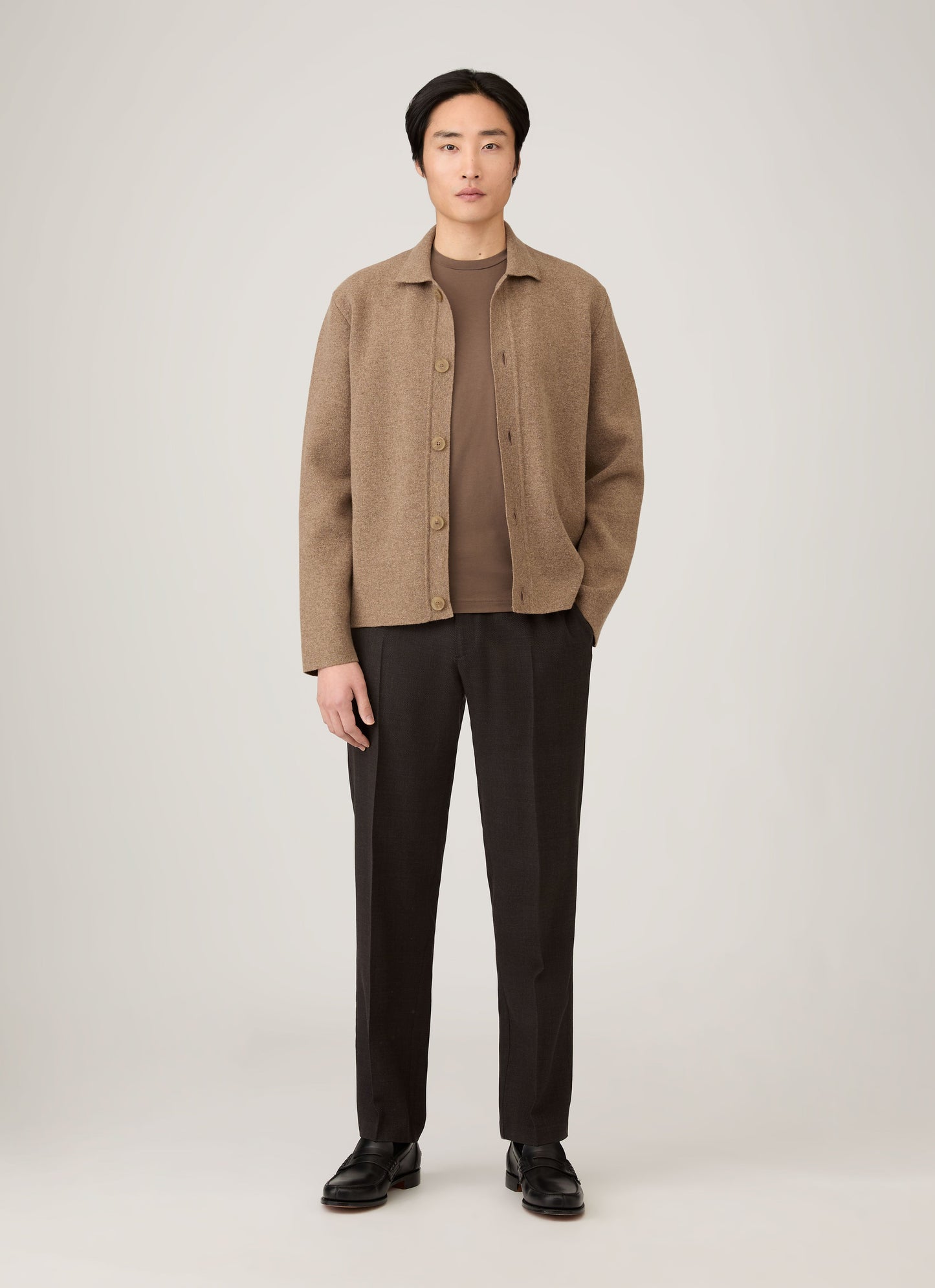 Mens Riviera Midweight Tshirt In Bark Mtsh0007S Brgc