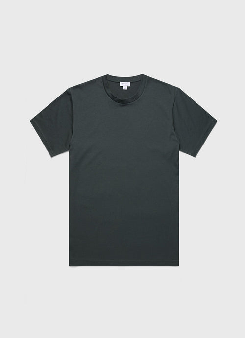 Mens Riviera Midweight Tshirt In Holly Green Mtsh0007S Gnhx