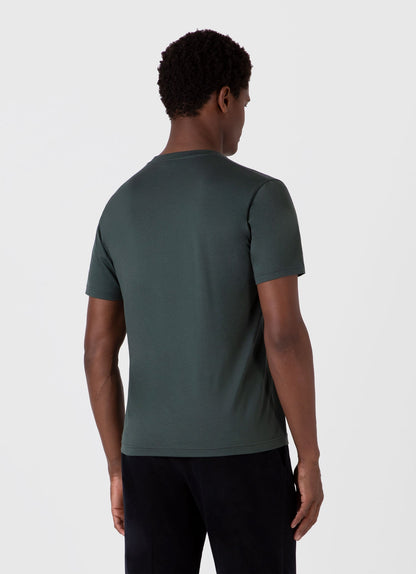 Mens Riviera Midweight Tshirt In Holly Green Mtsh0007S Gnhx