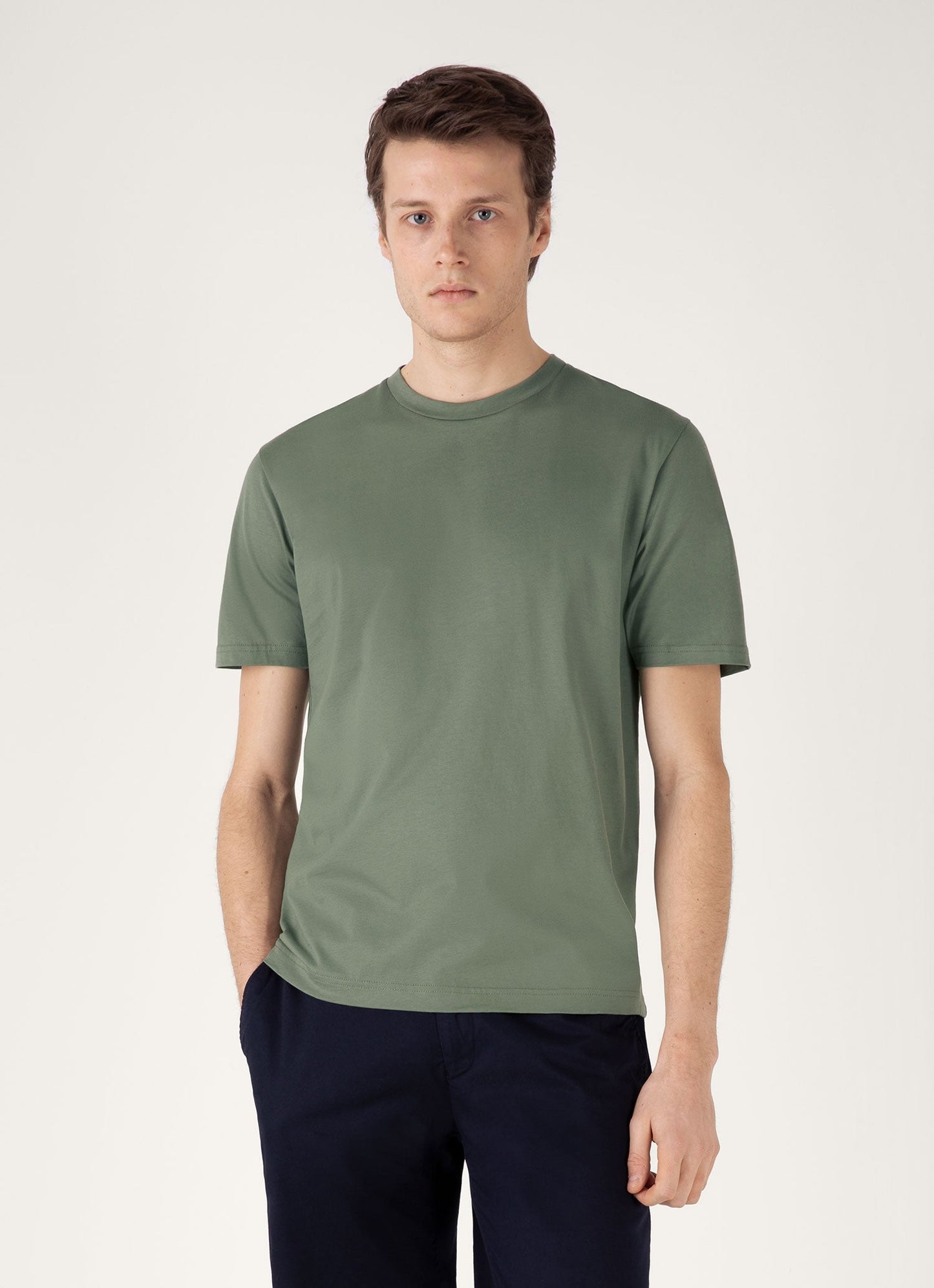 Mens Riviera Midweight Tshirt In Dusk Green Mtsh0007S Gnij