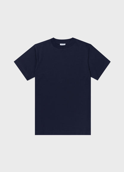 Mens Mock Turtle Tshirt Brushed Cotton Navy Mtsh0049