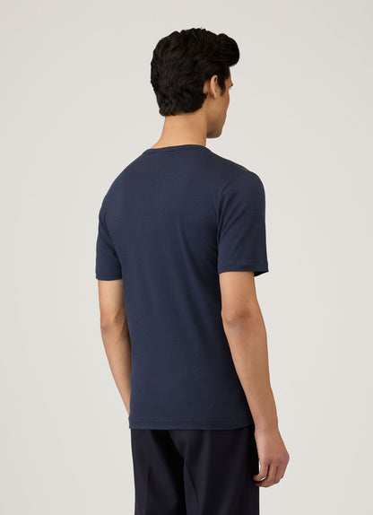Mens Sea Island Cotton Tshirt Navy Mtsh0063