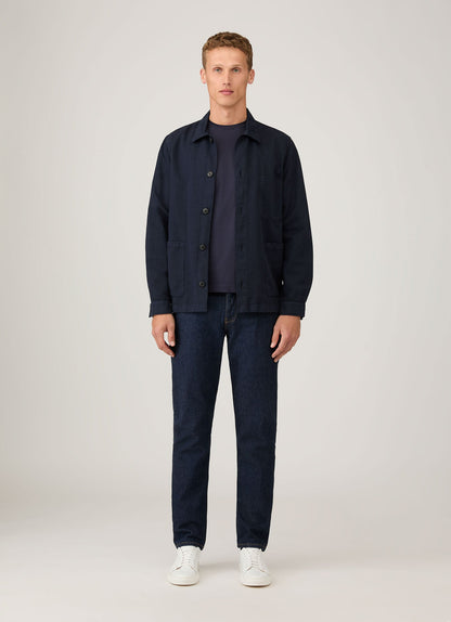 Mens Long Sleeve Riviera T Shirt In Navy