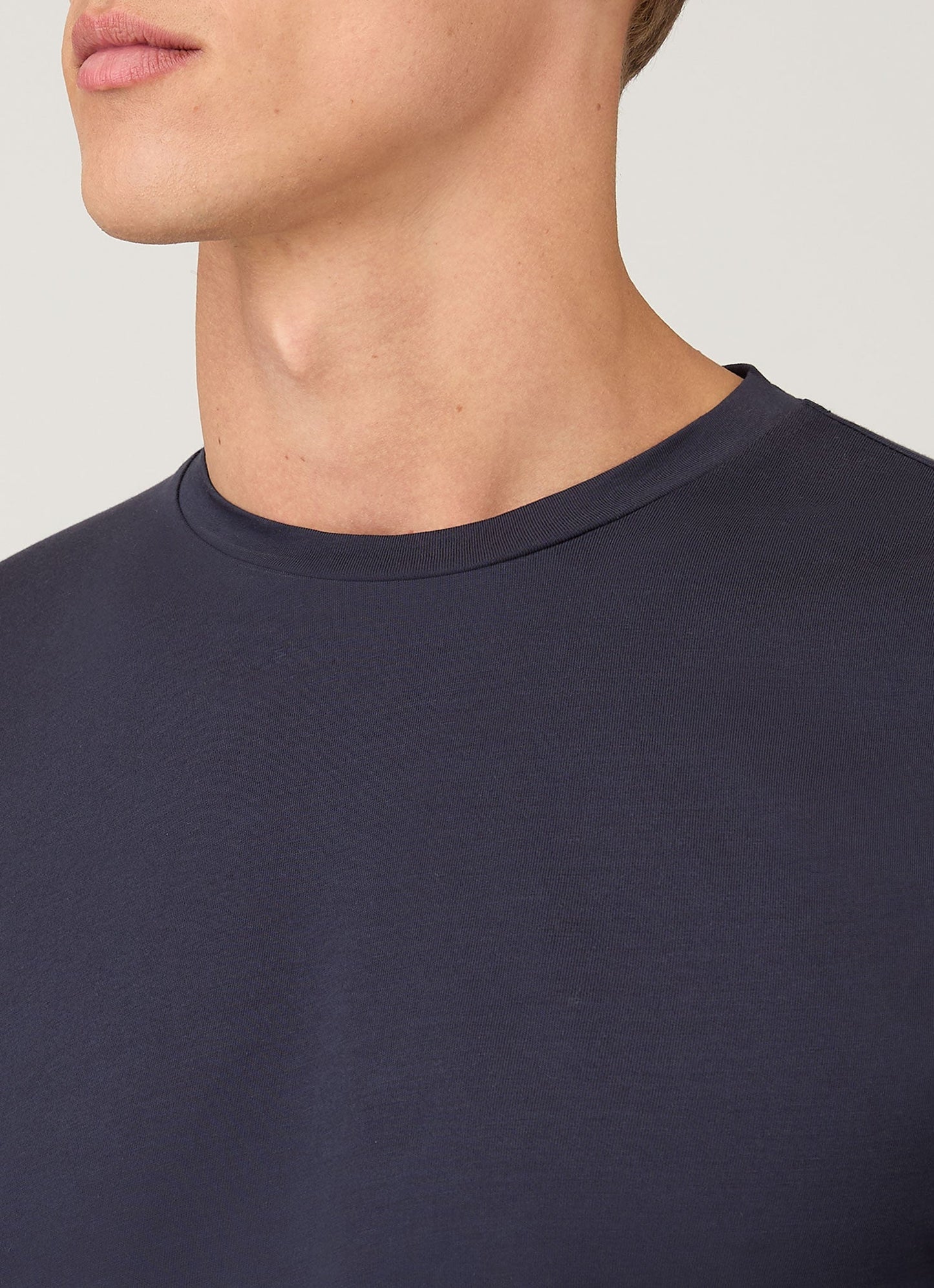 Mens Long Sleeve Riviera T Shirt In Navy