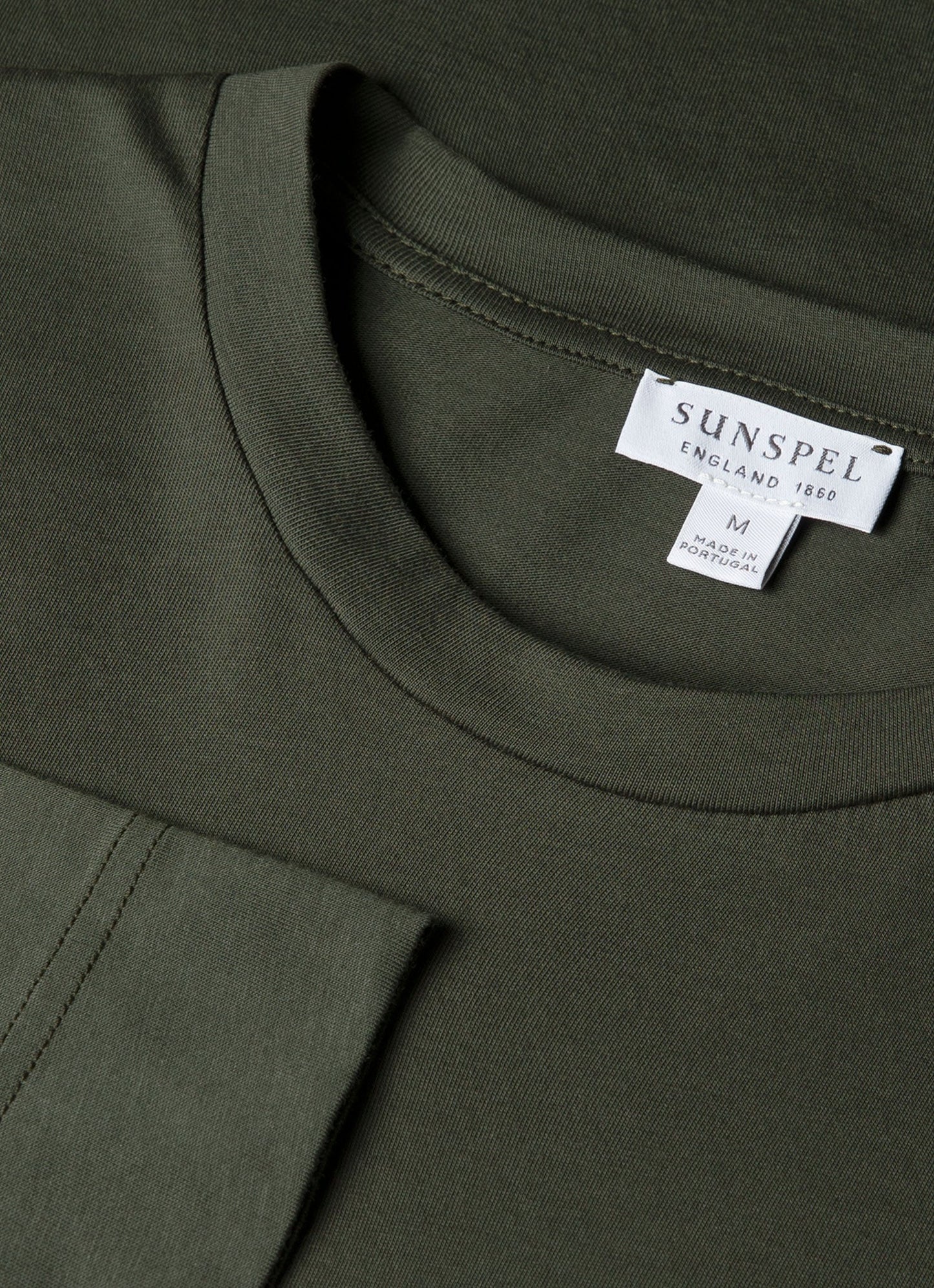Mens Long Sleeve Riviera Midweight Tshirt In Dark Green Mtsh0136S Gnin