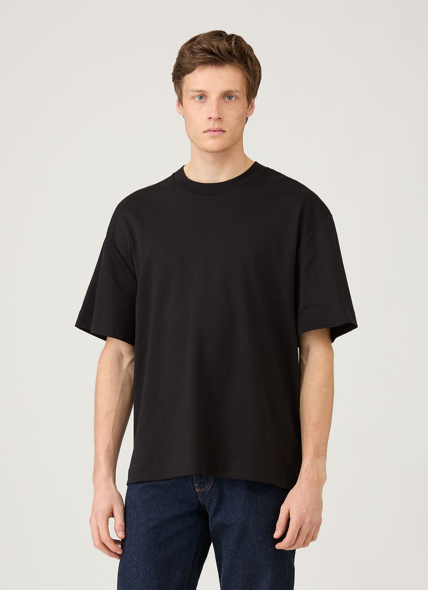 Mens Oversized Heavyweight Tshirt In Black Mtsh0180 Bkaa