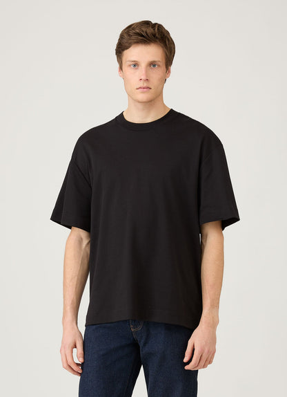 Mens Oversized Heavyweight Tshirt In Black Mtsh0180 Bkaa