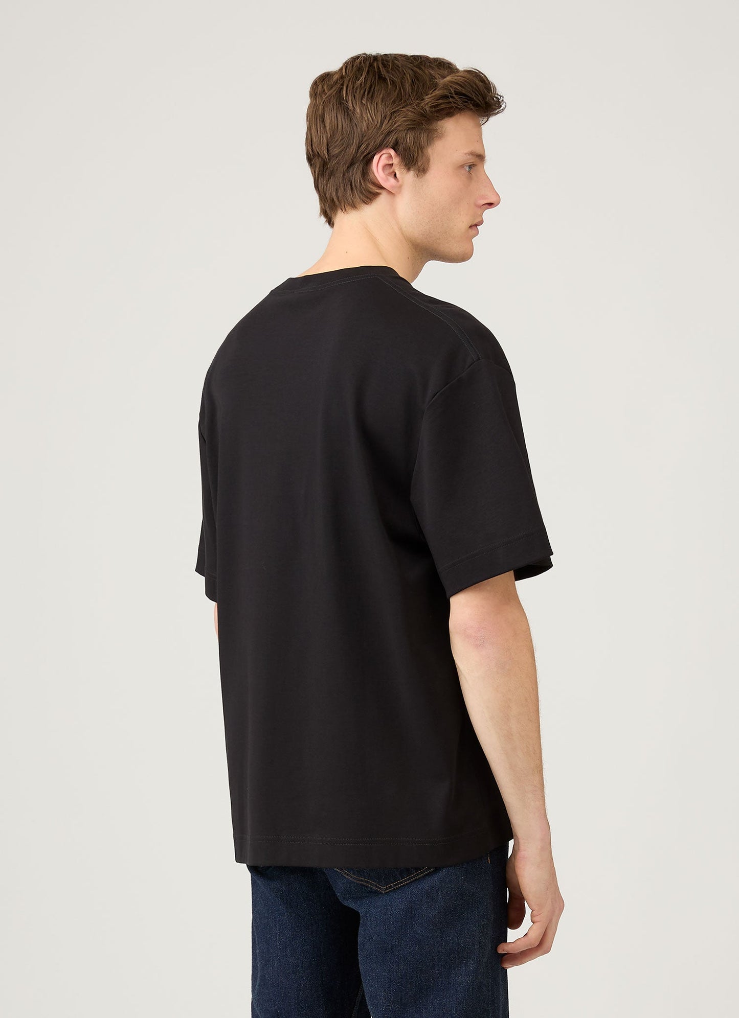 Mens Oversized Heavyweight Tshirt In Black Mtsh0180 Bkaa
