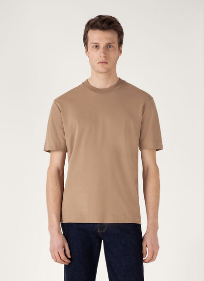 Mens Relaxed Fit Heavyweight Tshirt In Dune Mtsh0181 Brfz