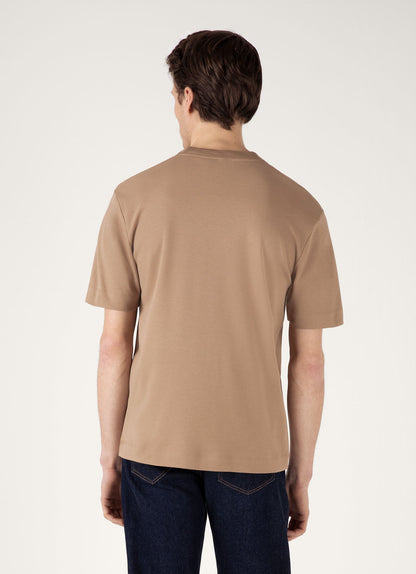 Mens Relaxed Fit Heavyweight Tshirt In Dune Mtsh0181 Brfz