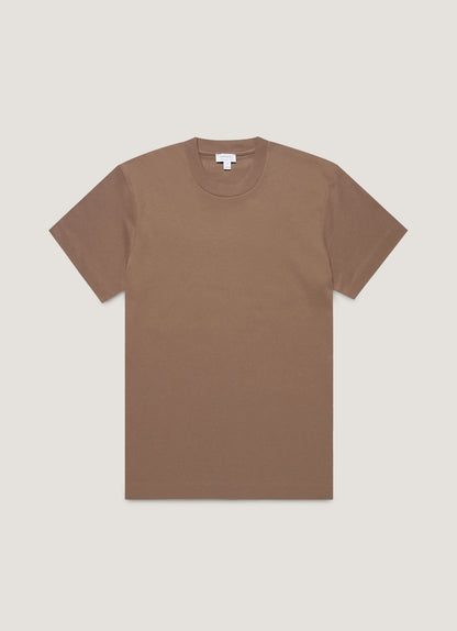 Mens Relaxed Fit Heavyweight Tshirt In Bark Mtsh0181 Brgc