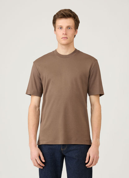 Mens Relaxed Fit Heavyweight Tshirt In Bark Mtsh0181 Brgc