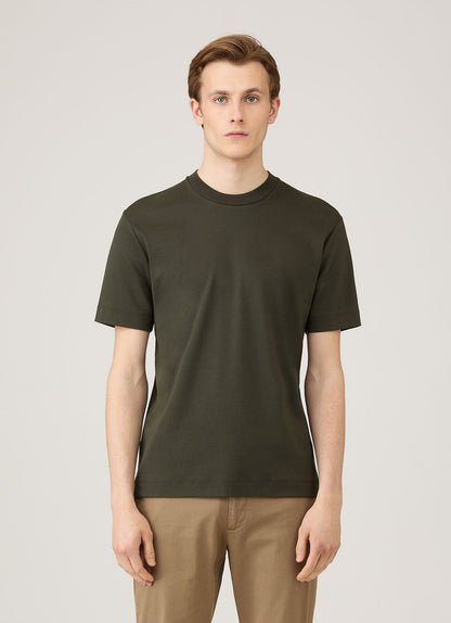 Mens Relaxed Fit Heavyweight Tshirt In Dark Green Mtsh0181 Gnin
