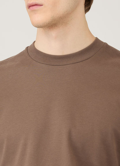 Mens Long Sleeve Heavyweight Tshirt In Bark Mtsh0182 Brgc