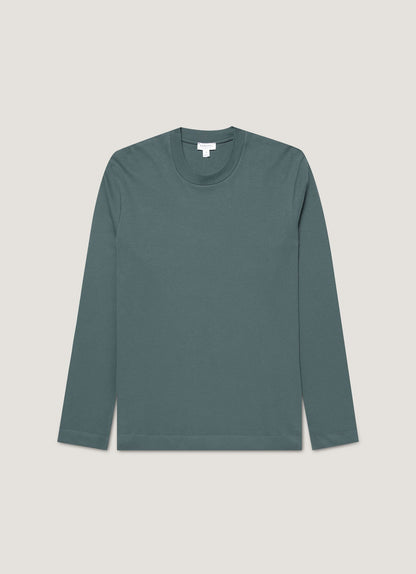 Mens Long Sleeve Heavyweight Tshirt In Dark Petrol Mtsh0182 Gnit