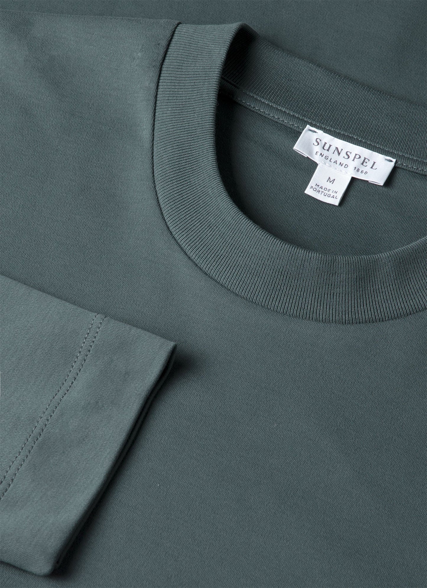 Mens Long Sleeve Heavyweight Tshirt In Dark Petrol Mtsh0182 Gnit