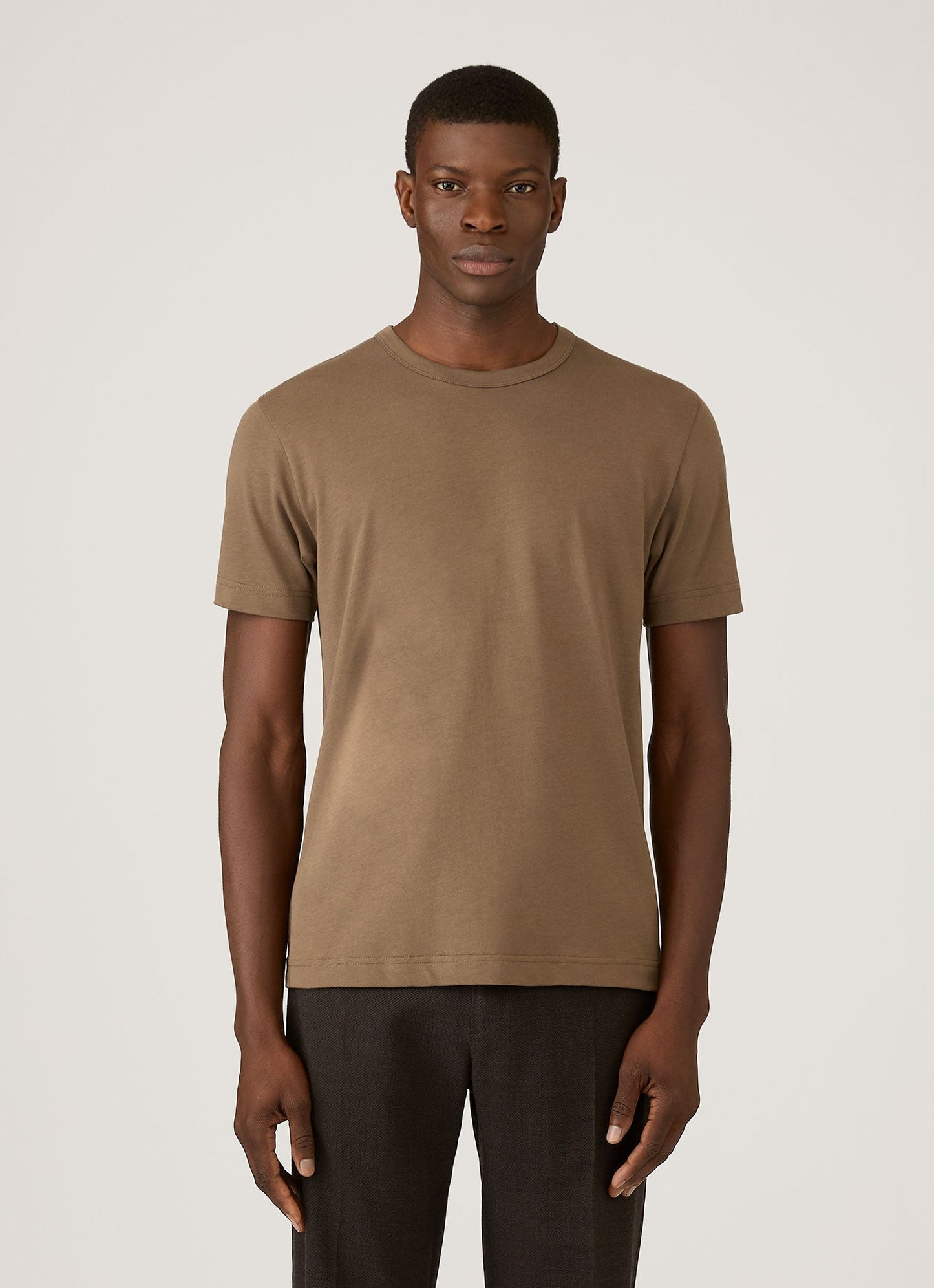 Mens Heavyweight Jersey Tshirt In Dark Cedar Mtsh0187 Brgr