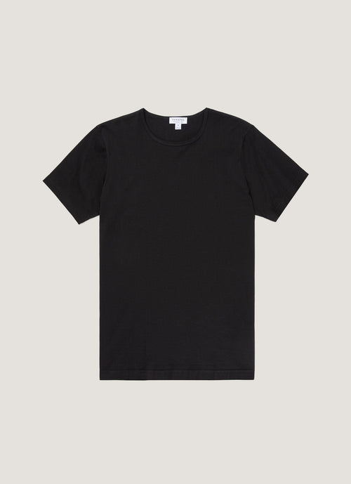 Mens Superfine Cotton Underwear T Shirt In Black Mtsh4001
