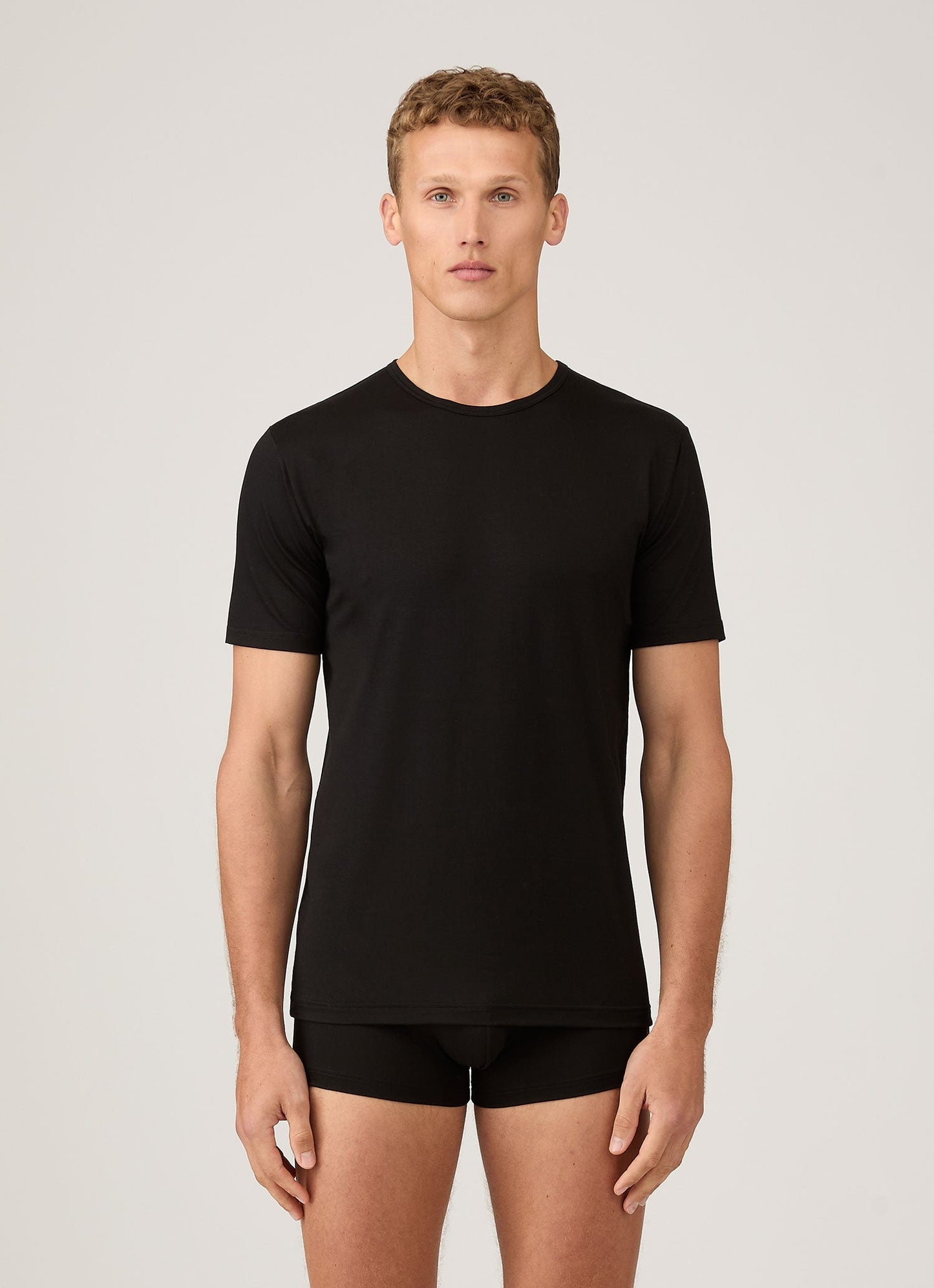 Mens Tencel Tshirt In Black Mtsh4012 Bkaa