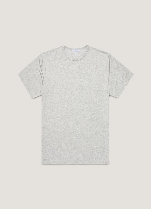 Mens Tencel Tshirt In Grey Melange Mtsh4012 Gyaa