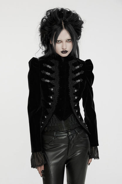 Antoinette Black Velvet Victorian Coat