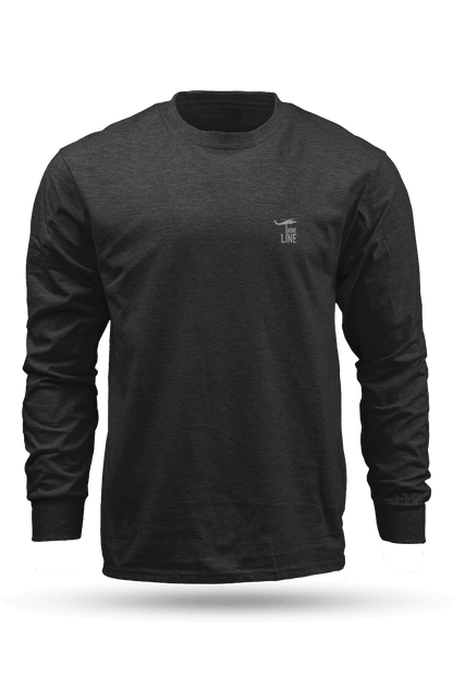Small Dropline Logo - Heathered Long Sleeve