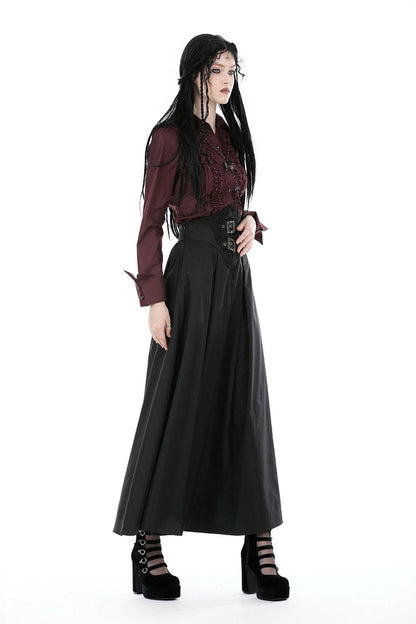 Blood Wine Button-Up Shirt [Burgundy]