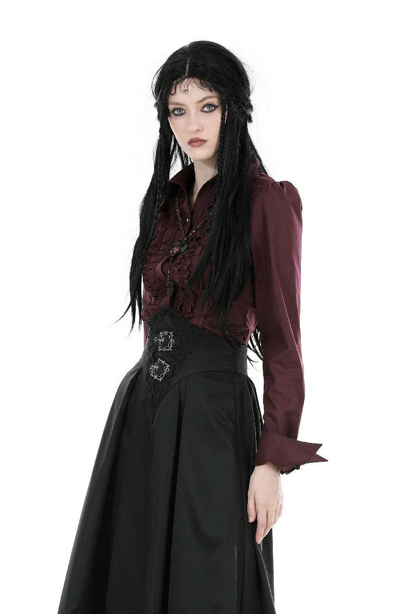 Blood Wine Button-Up Shirt [Burgundy]