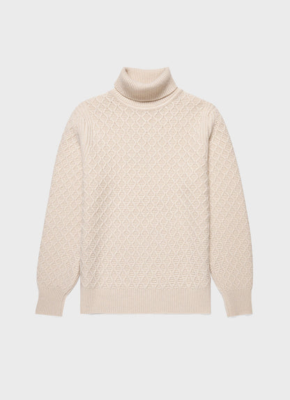 Mens Wm Brown Lambswool Roll Neck In Ecru Wbmjum8268 Whcr