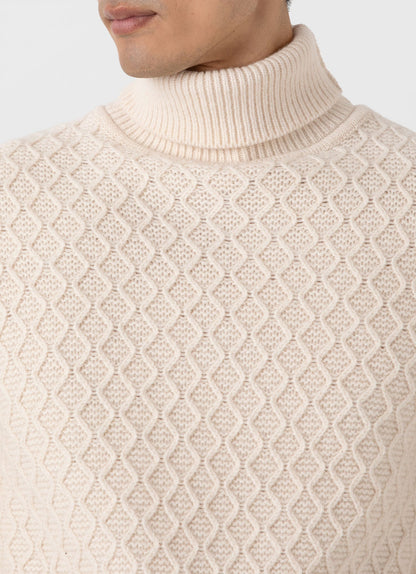 Mens Wm Brown Lambswool Roll Neck In Ecru Wbmjum8268 Whcr