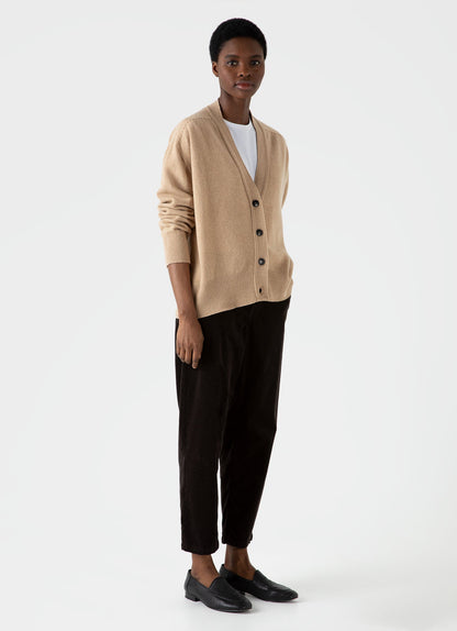 Womens Lambswool Cardigan In Light Camel Wcar8183 Brat