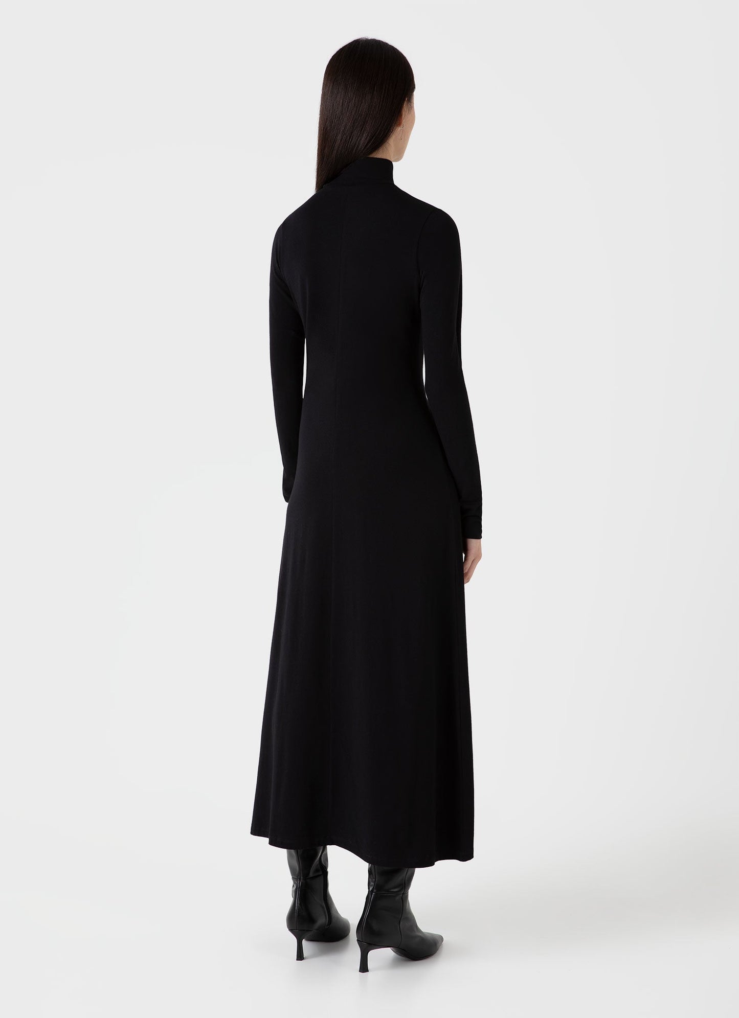 Womens High Neck Dress In Black Wdre6087 Bkaa