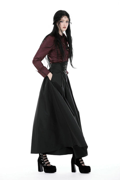 Blood Wine Button-Up Shirt [Burgundy]