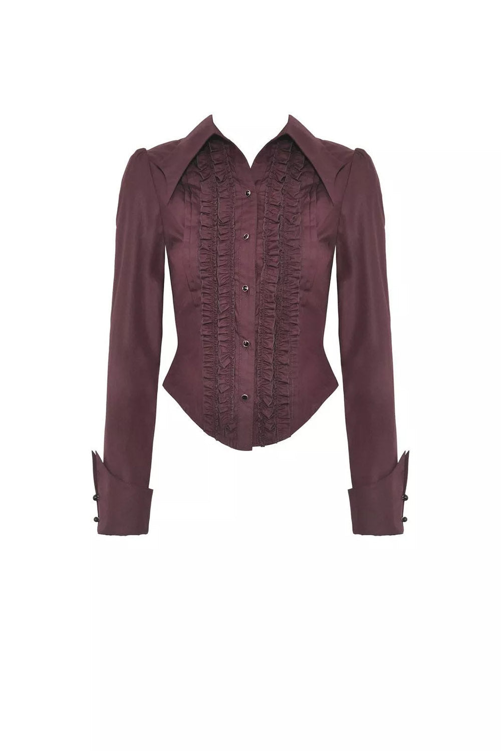 Blood Wine Button-Up Shirt [Burgundy]