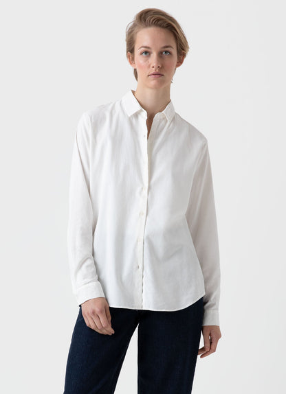 Womens Corduroy Shirt In Ecru Wsht2015 Whcr