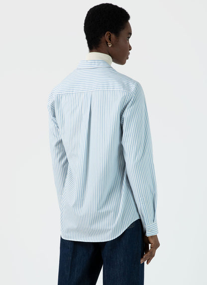 Womens Classic Shirt In Light Blue Ecru Wsht2038 Stlz