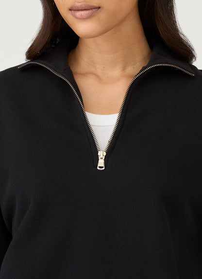 Zip Sweat In Black