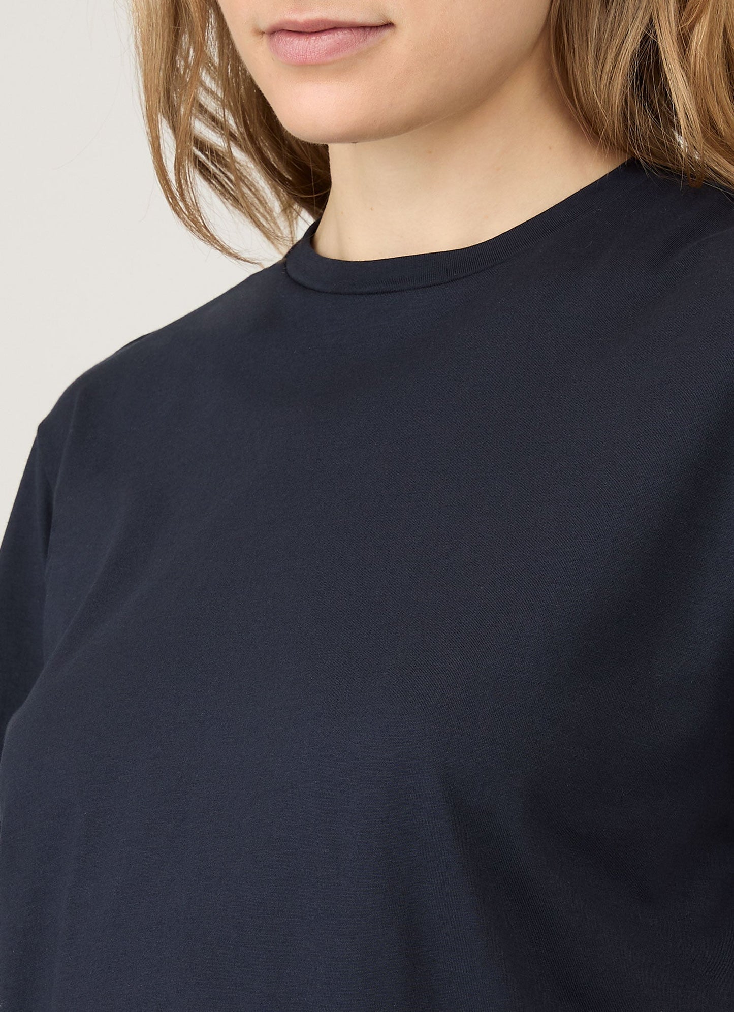 Womens Boy Fit Tshirt In Midnight Navy Wtsh0087S Buvn
