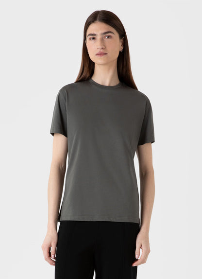 Womens Boy Fit Tshirt In Drill Green Wtsh0087S Gnhv